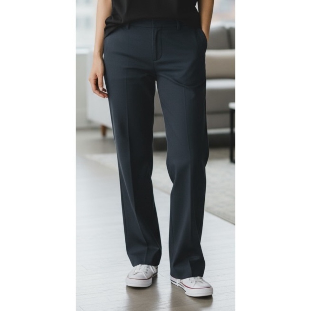 AB Studio Size 8 Off Black Dark Gray Wide Hem Women’s Dress Pants